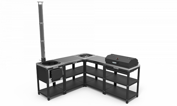 Барбекю комплекс угловой №1 (модульная мебель)