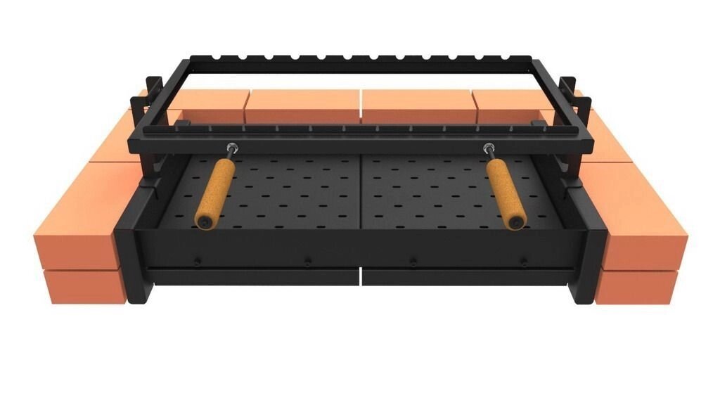 Бездымный барбекю встроенный в стол своими руками