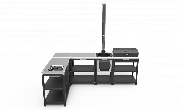 Барбекю комплекс угловой №2 (модульная мебель)