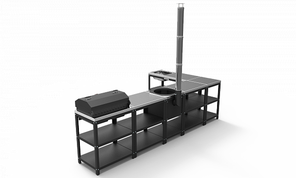Барбекю комплекс угловой №3 (модульная мебель)