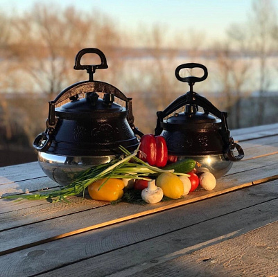 Афганский казан 30 л двухцветный с ручками (Rashko Baba)