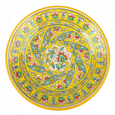 Ляган узбекский 38 см, желтый