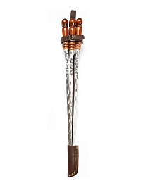 Набор шампуров в чехле -колчане (коричневый)