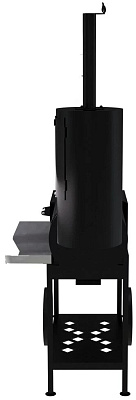 Гриль - Смокер "Паровоз казан XXL", 3 мм, печь слева