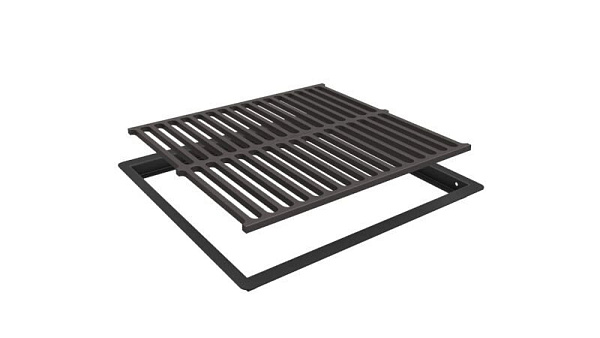 Решётка-гриль чугунная в рамке (комплект для гриль-вставок)