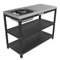 Стол металлический разделочный с мойкой 1120