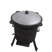 Казан 16 л + печка с дверцей (комплект)