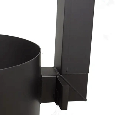 Печь для казана 8-10 л с трубой и зольником (2 мм, съемные ножки)