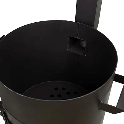 Печь для казана 8-10 л с трубой и зольником (2 мм, съемные ножки)