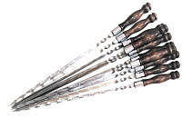 Шампур с деревянной ручкой Премиум, 45 см