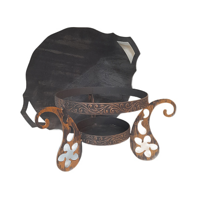 Садж стальной 40 см с подставкой "Турция"