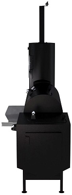 Гриль - Смокер "Паровоз казан XXL", 5 мм, печь справа