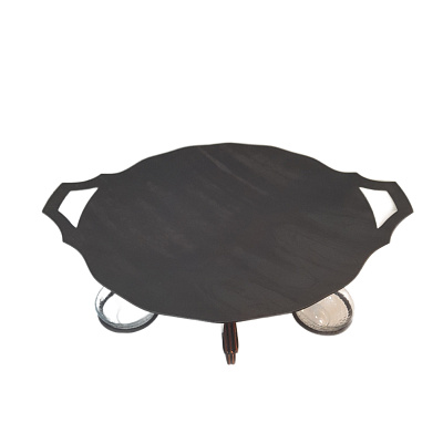 Садж 50 см стальной с крышкой и подставкой "Премиум"