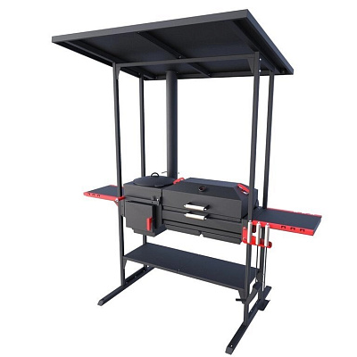 Купить Мангал с крышей печь-гриль Искандер «Инклайн Эйр-360» NEW  (с чугунной решёткой-гриль) в Нижнем Новгороде