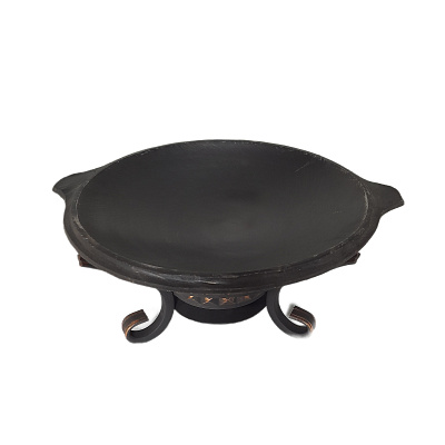 Садж чугунный 40 см с подставкой "Пирамида"