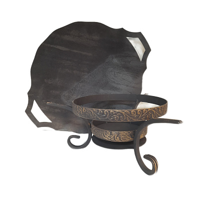 Садж стальной 50 см с подставкой "Шелковый путь"