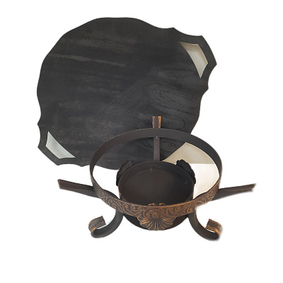 Садж стальной 40 см с подставкой "Шелковый путь 2"