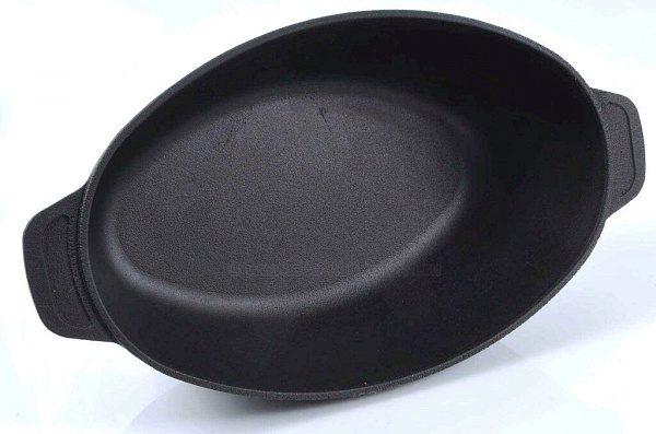 Гусятница чугунная 6 л 390х260 с крышкой (Биол)