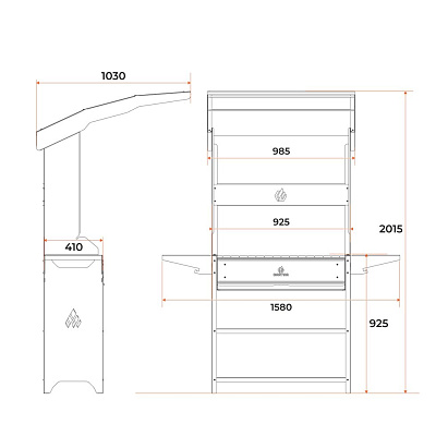 Купить Мангал c крышей Gratar Professional Optima Roof в Нижнем Новгороде