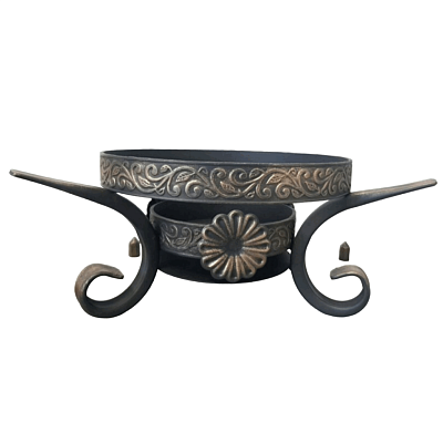 Садж чугунный 40 см с подставкой "Шелковый путь 2"