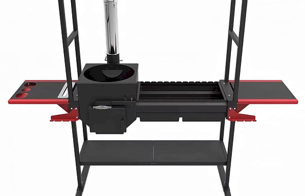 Купить Мангал с крышей печь-гриль Искандер «Инклайн Эйр-360» NEW  (с чугунной решёткой-гриль) в Нижнем Новгороде