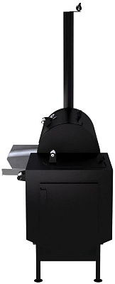 Гриль - Смокер "Паровоз казан XL", 5 мм, печь справа