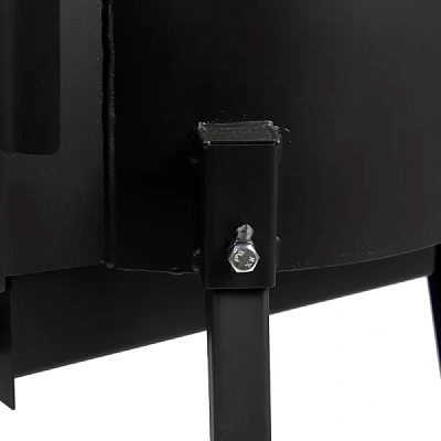 Печь для казана 8-10 л с трубой и зольником (2 мм, съемные ножки)