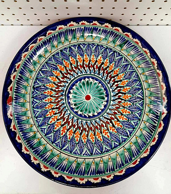 Ляган узбекский 38 см, синий