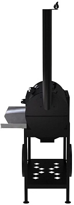 Гриль - Смокер "Паровоз казан XL", 3 мм, печь слева