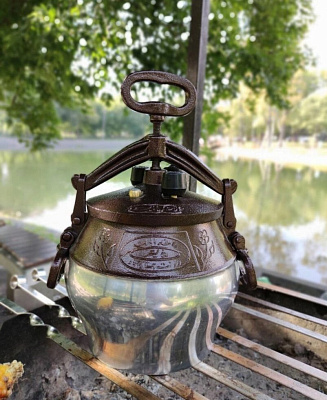 Афганский казан 12 л комби-никель с ручками (Rashko Baba)