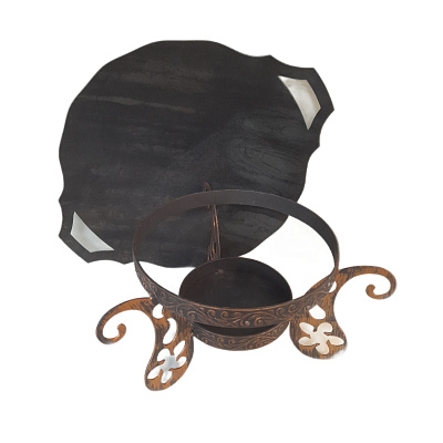 Садж стальной 40 см с подставкой "Турция"