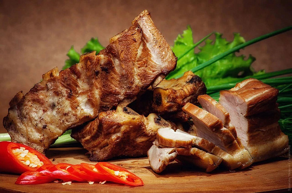 Щепа для копчения мяса (ольха+бук+розмарин), 250г