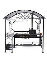 Купить Мангал-беседка с крышей и печкой "Медея" в Нижнем Новгороде