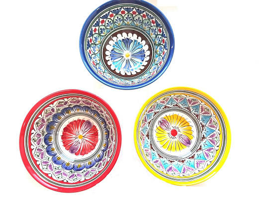 Коса (косушка) фарфоровая Риштан, большая синяя