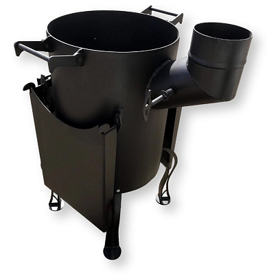 Печь Светлячок для казана 12 л с боковыми полочками