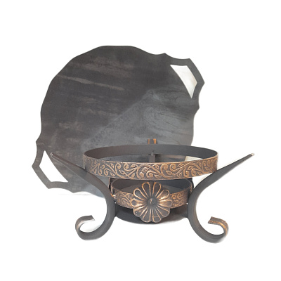 Садж стальной 40 см с подставкой "Шелковый путь 2"