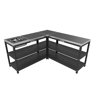 Стол металлический разделочный Угловой 500