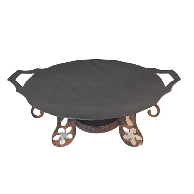 Садж стальной 40 см с подставкой "Турция"