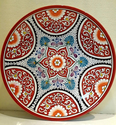 Ляган 31 см Оригинал красный (фарфор)