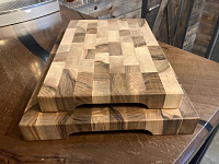 Доска торцевая ОРЕХ (Премиум) большая, 3,5*25*35 см