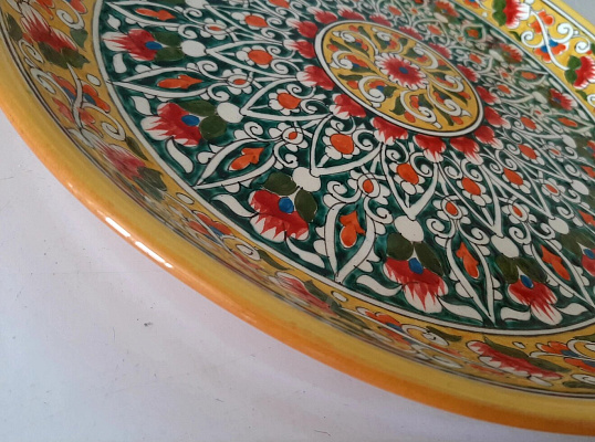 Ляган узбекский 38 см, желтый