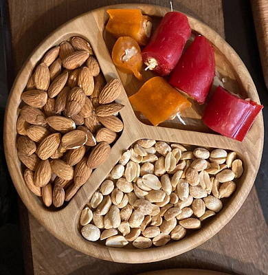 Менажница круглая "ТРИО" 20 см, бук