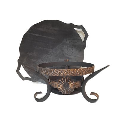 Садж стальной 40 см с подставкой "Шелковый путь 2"