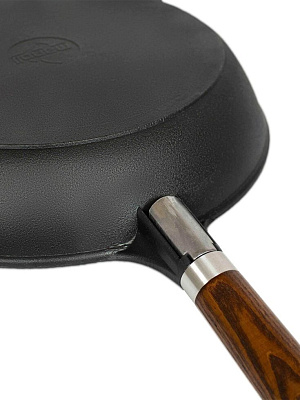 Сковорода чугунная 280х50 (MANOLI) с быстросъемной  ручкой