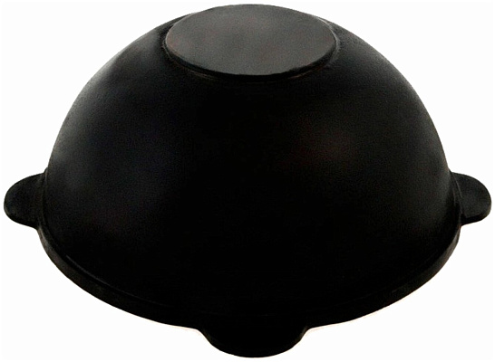 Казан чугунный с крышкой 10 л узбекский плоское дно