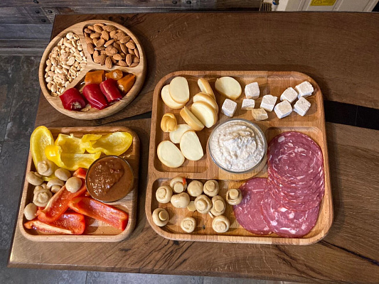 Менажница круглая "ТРИО" 20 см, бук