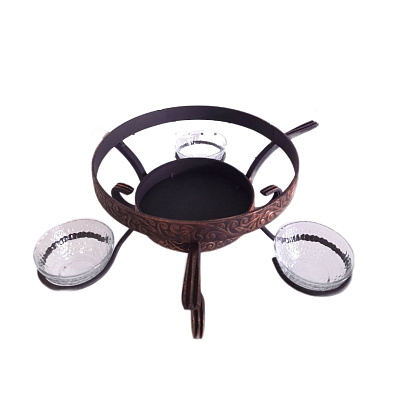 Подставка кованая под садж "Премиум" с соусницами