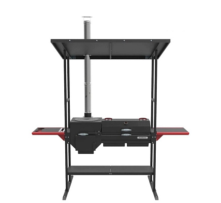 Купить Мангал с крышей печь-гриль Искандер «Инклайн Эйр-360» NEW  (с чугунной решёткой-гриль) в Нижнем Новгороде